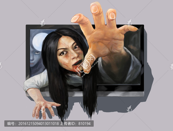 貞子再現(xiàn)3D立體畫
