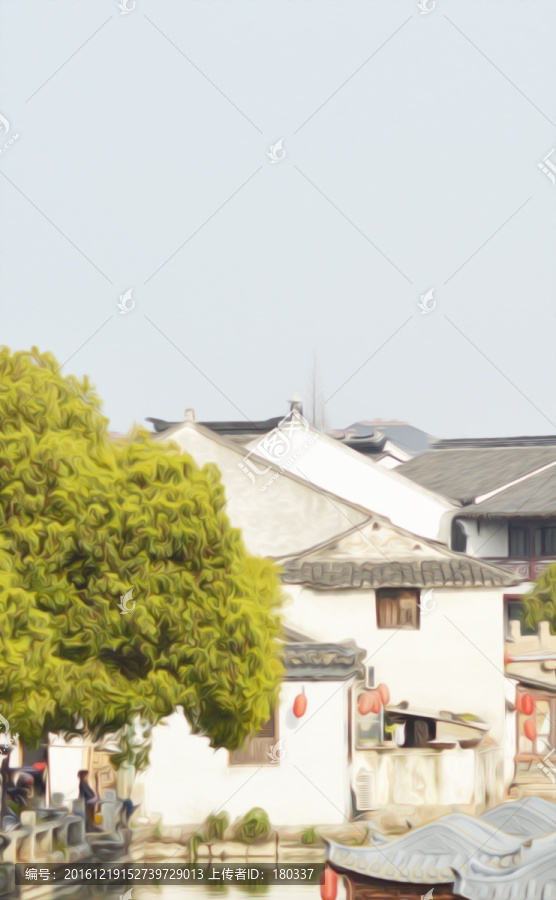 古城油畫