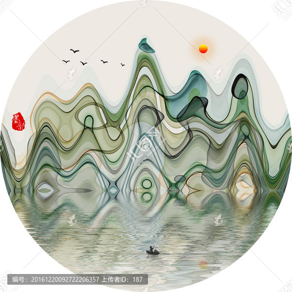 抽象意境山水畫