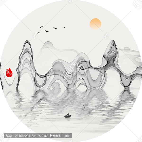 抽象意境山水,禪境寫意
