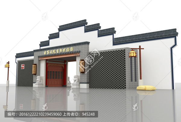 徽派景區(qū)大門模型設(shè)計(jì)