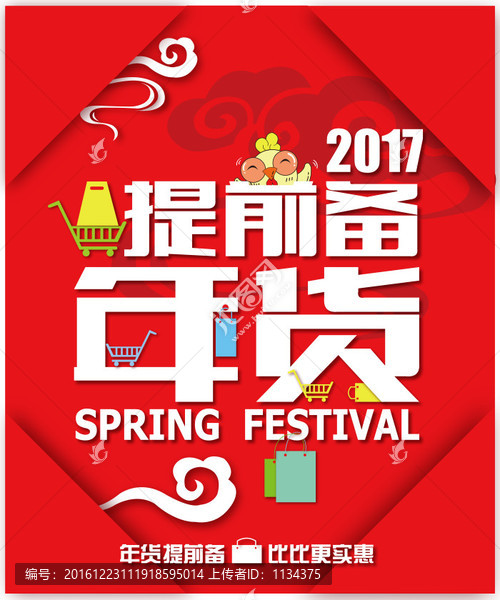 購(gòu)年貨海報(bào),春節(jié)購(gòu)年貨