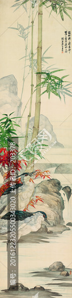 劉奎齡,花禽十二條屏,未分層