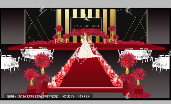 婚禮主舞臺(tái)效果圖