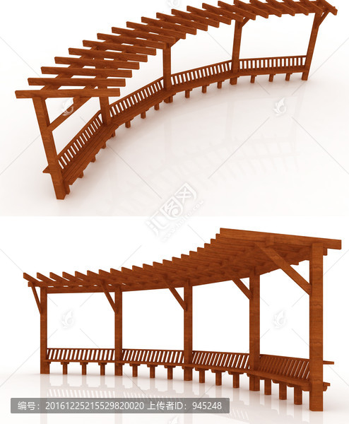 簡易弧形刀片廊架模型