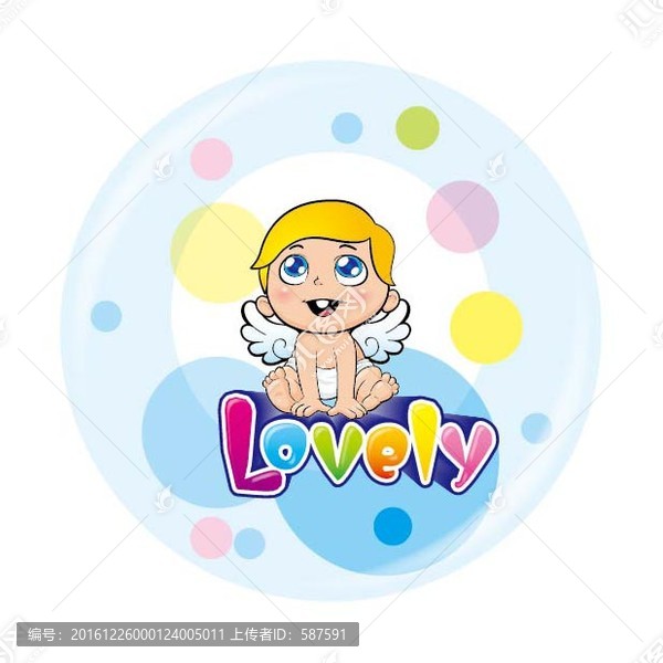 矢量可愛卡通嬰兒