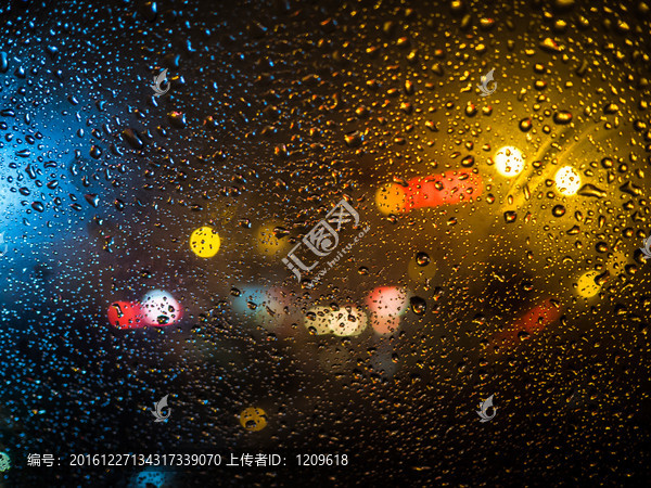 雨后霓虹,雨滴,背景纹理素材