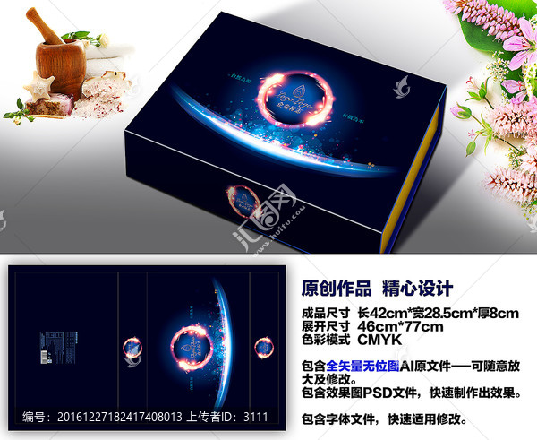 包裝禮盒設(shè)計(jì)平面圖及效果圖