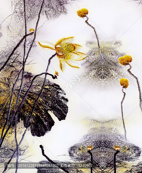 抽象花畫