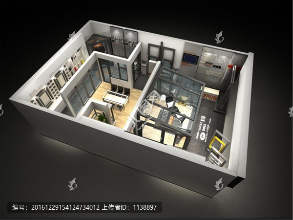 室內(nèi)展廳,高清效果圖,陽光