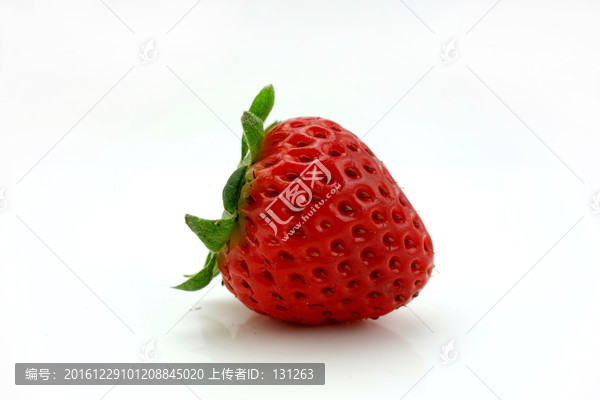草莓,一个,白底素材图