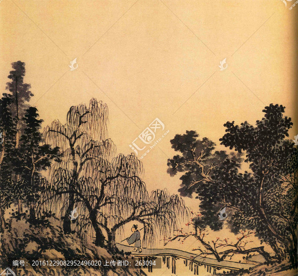 沈周,京江送別圖