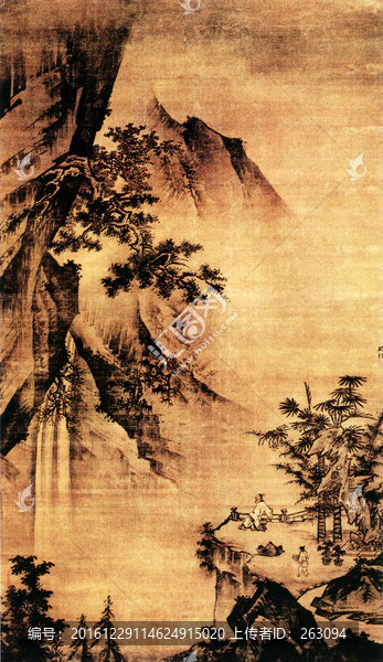 鐘欽禮,高士觀瀑圖