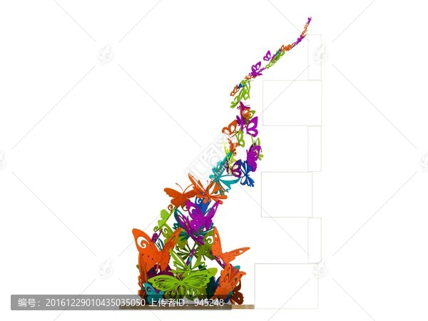 蝴蝶雕塑模型設計