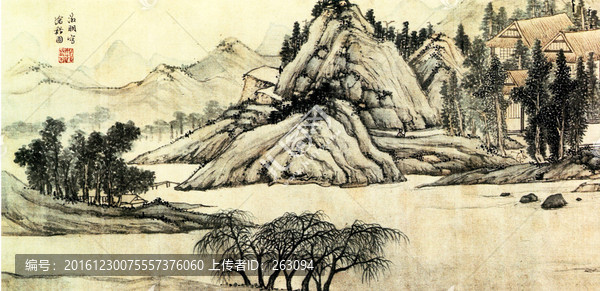 文徵明,滄溪圖