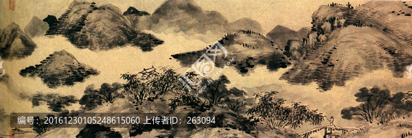陳淳,仿米山水圖