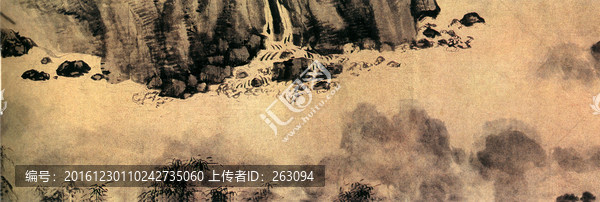 陳淳,仿米山水圖