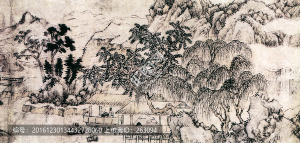文嘉,山水圖