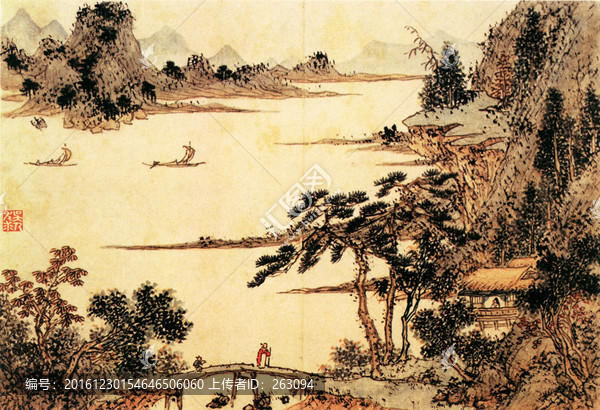 尤求,人物山水圖