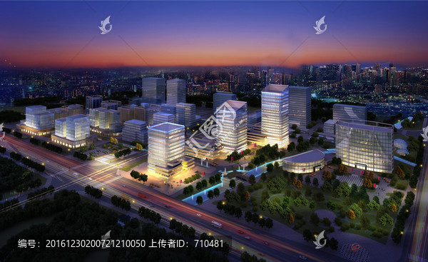 開(kāi)發(fā)區(qū)鳥(niǎo)瞰夜景