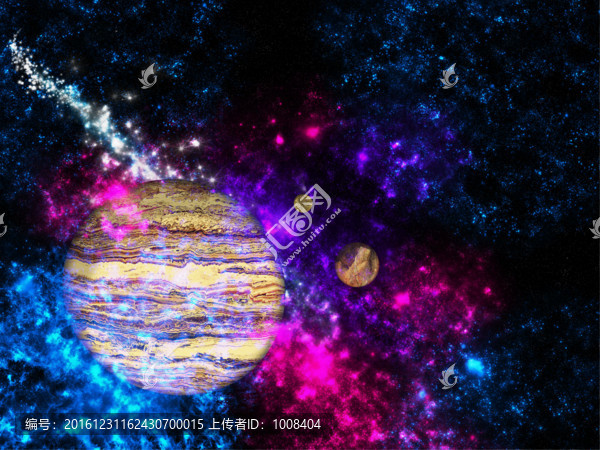 美麗絢爛彩色的宇宙星云背景主題