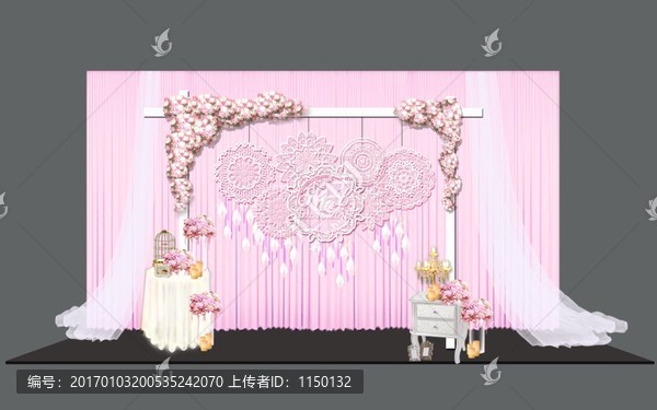 粉色婚禮迎賓區(qū)