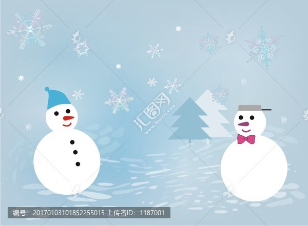 冬季,堆雪人