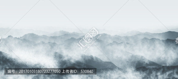 水墨山水裝飾畫