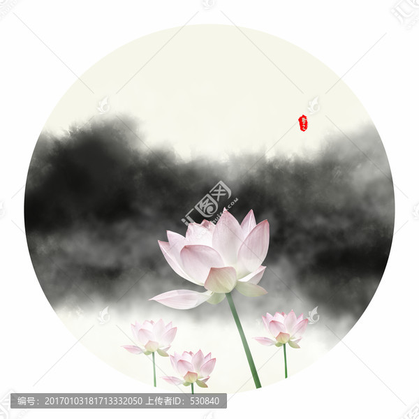 水墨山水裝飾畫