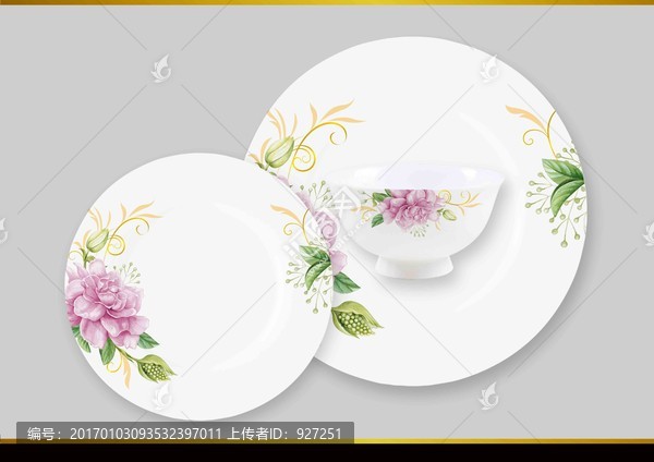 手繪,花卉,陶瓷花面設計