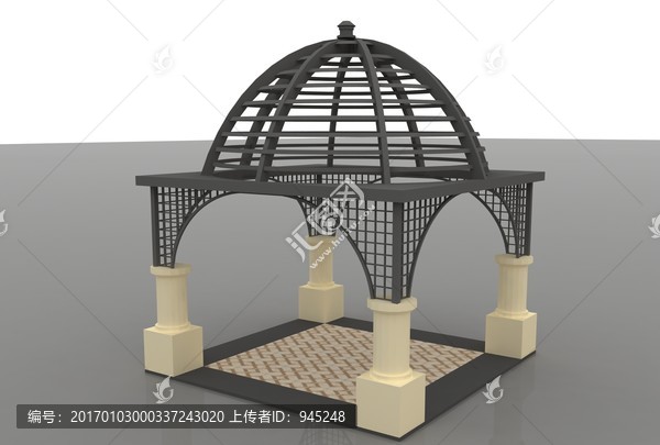 鐵藝花架模型設(shè)計(jì)