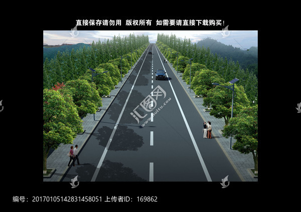 公路道路效果圖