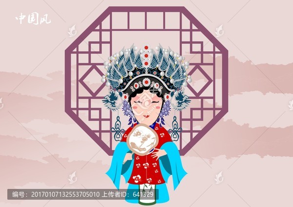 原創(chuàng)高清京劇人物矢量圖