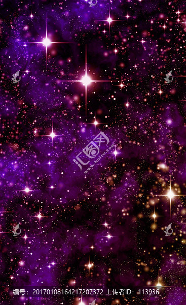 紫色唯美星空