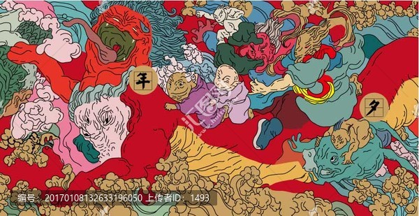 春節(jié)除夕插畫