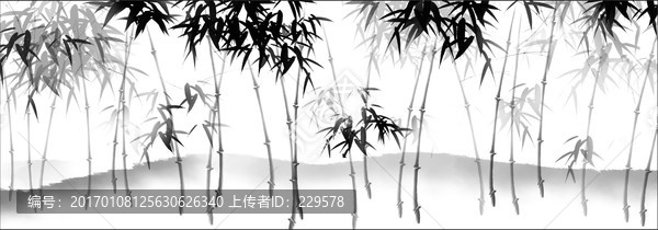 新中式墨竹裝飾畫