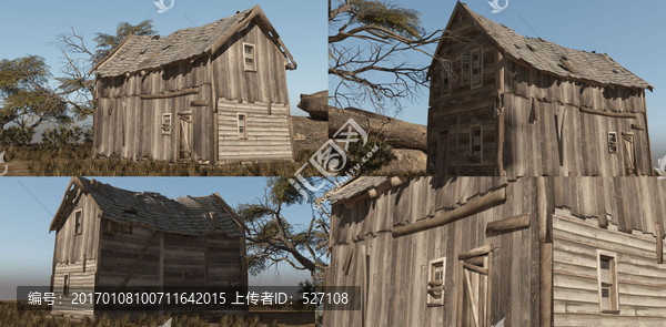 3D模型西部牛仔場景建筑民房
