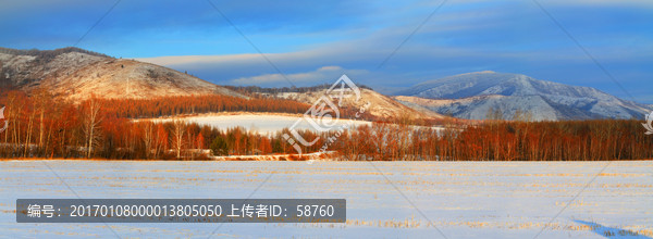 冬季山林雪景,高清全景