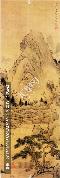 關(guān)思,松溪漁笛圖