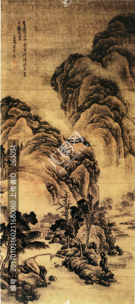 米萬鐘,峰巒清逸圖