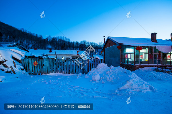 乡村雪景