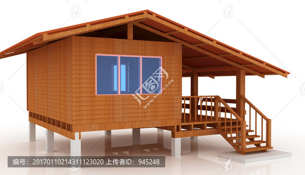 吊腳休閑木屋模型設(shè)計(jì)