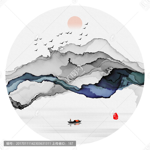 意境水墨畫(huà),新中式抽象裝飾畫(huà)