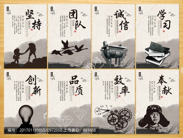 中國風,企業(yè)文化展板