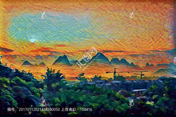 陽(yáng)朔風(fēng)景山水裝飾畫(huà)