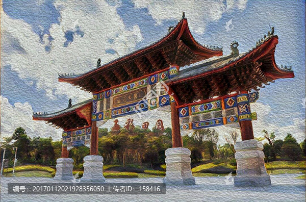 油畫牌坊