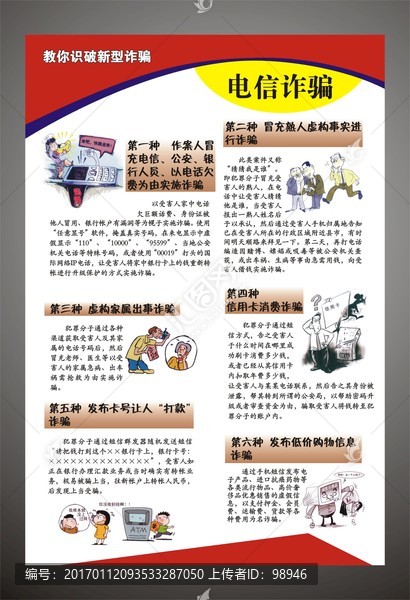 銀行識破新型詐騙海報之電信詐騙