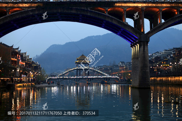 凤凰古城,夜景,湘西,著名景点