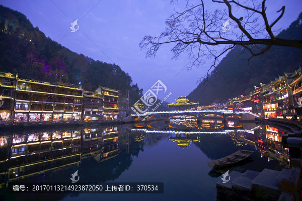 凤凰古城,夜景,湘西,著名景点