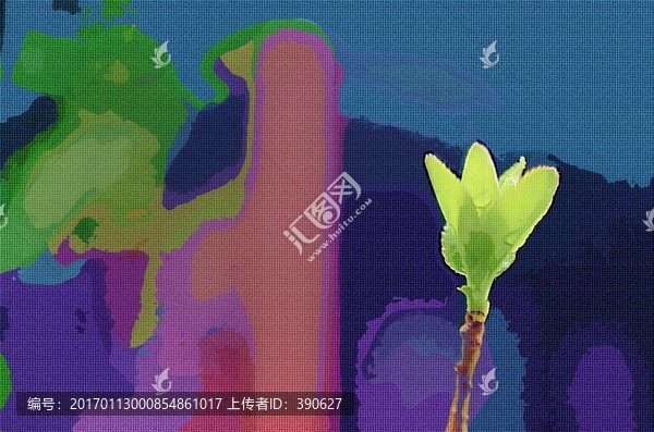 油畫嫩芽